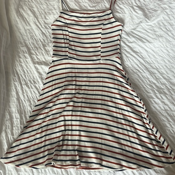 WHITE STRIPED DRESS - Picture 1 of 2